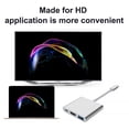 thumbnail image 4 of Tipo C HUB 4K HDMI-compatible con HDMI Adaptador USB 3.0 USB-C3-C3-IN-1 Estación de acoplamiento de aluminio Alquiler de aleación de escritorio Accesorio de computadora Speravity EL005697-00B, 4 of 7