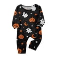 thumbnail image 2 of Halloween Family Pajamas Set with Moon Star Print, Breathable Long Sleeve Matching Halloween Pajamas for Whole Family, Classic Family Halloween Pajama Set Sleepwear, 2 of 4