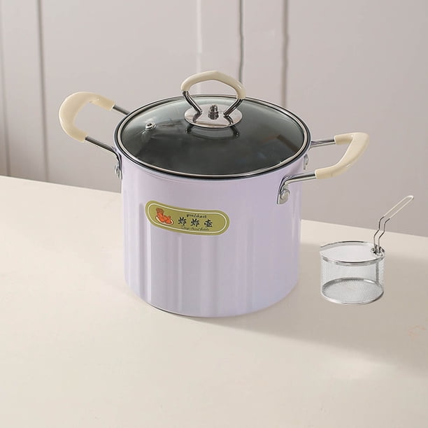XWSHYW Utensilios y Gadgets de Cocina. Olla de Freidora Profunda Multifuncional y Recipiente de Grasa con Colador Filtro de Olla de Aceite para Cocina y Hogar Tanque de Almacenamiento de Restos de Ac
