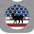 thumbnail image 4 of Inktastic Deer Bow Hunting USA Flag Boys or Girls Baby Bib, 4 of 4