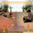thumbnail image 4 of Garvee 8x10 ft Wireless Electric Heated Floor Mat, 6 Heat Levels & 10H Auto-Off, Soft Plush Heating Carpet Foot Warmer for Living Room Bedroom Office Playroom, Gray, 4 of 8