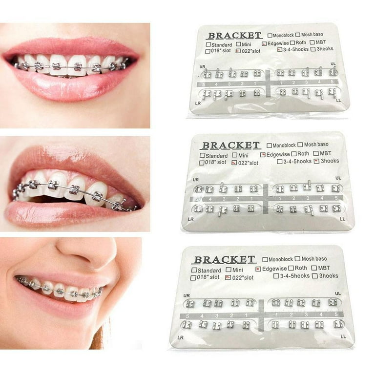 GXFCAI Orthodontic Dental Slot Edgewise Metal Brackets Braces Useful Fast 2020 E3V0 Walmart