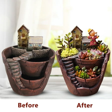 Large Size Sky Garden Succulent Herb Planter Flower Basket Pot Trough Box Plant Home Decor Christmas Gift