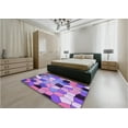 thumbnail image 5 of Ahgly Company Machine Washable Indoor Square Transitional Bright Lilac Purple Area Rugs, 6' Square, 5 of 7