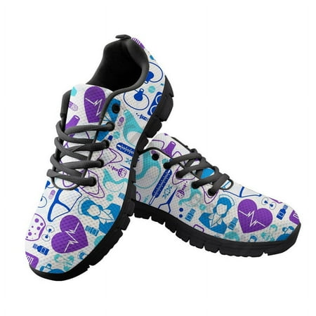

Cute Cartoon Thermometer Print Black White Bottoms Sneakers Fashion Ladies Trainer Shoes New Autumn Casual Shoes Comfortable