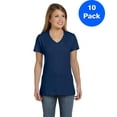 thumbnail image 1 of Womens Nano-T V-Neck T-Shirt S04V (5 PACK), 1 of 1