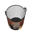 thumbnail image 3 of Balery Elephant Sunset in Kenya Round Laundry Basket with Handles Waterproof Freestanding Laundry Hamper for Clothes Toys in the Dorm and Family-Medium, 3 of 8