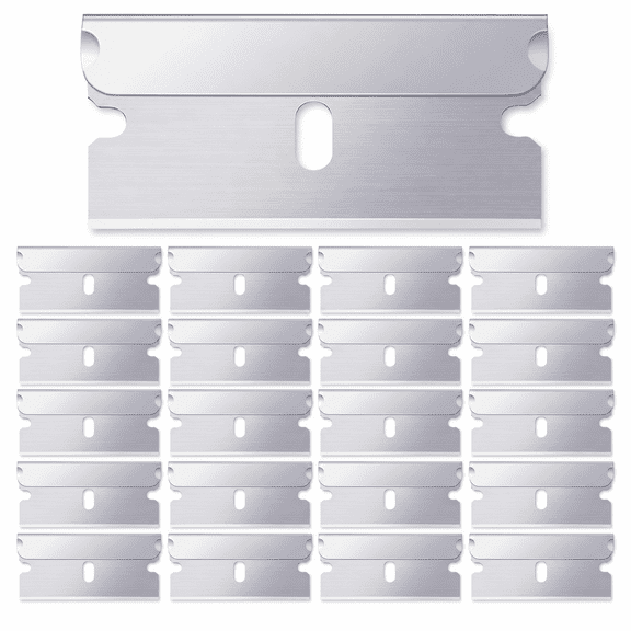 20Pcs Single Edge Razor Blades Industrial Straight Edge Replacements for Box Cutter, Glass & Paint Scraper