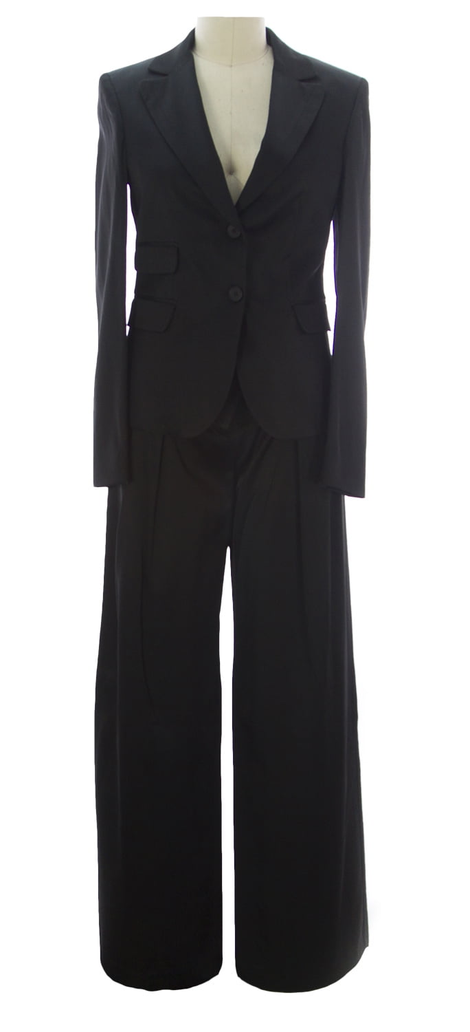 black two piece pant suit