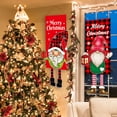 thumbnail image 5 of 2Pcs Christmas Themed Front Door Banner Hanging Decor Porch Sign Cloth Ornament Holiday Decoration, 5 of 6