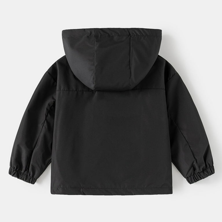 Big Boys Windbreaker Jacket Kids Lightweight Hooded Zipper Coat