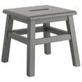 thumbnail image 1 of eHemco Solid Hardwood Step Stool for Adults and Kids, 12.25 Inches, Gray, 1 of 4