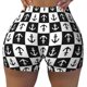 thumbnail image 2 of Balery Nautical Anchors1 Pantalones cortos de entrenamiento estampados para mujer, sin costuras, ajustados, para gimnasio, yoga, correr, deportes, ejercicio activo, fitness.-X-Large, 2 of 8