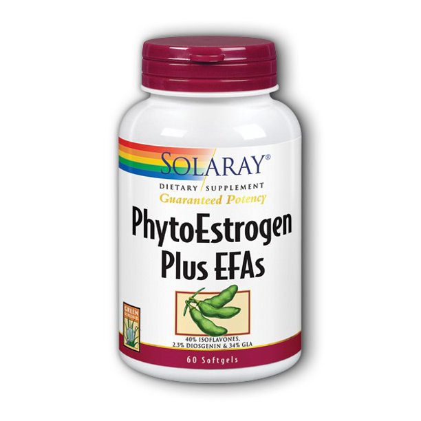 Solaray PhytoEstrogen Plus EFAs Menopause Support Wild Yam, Black Cohosh, Evening Primrose