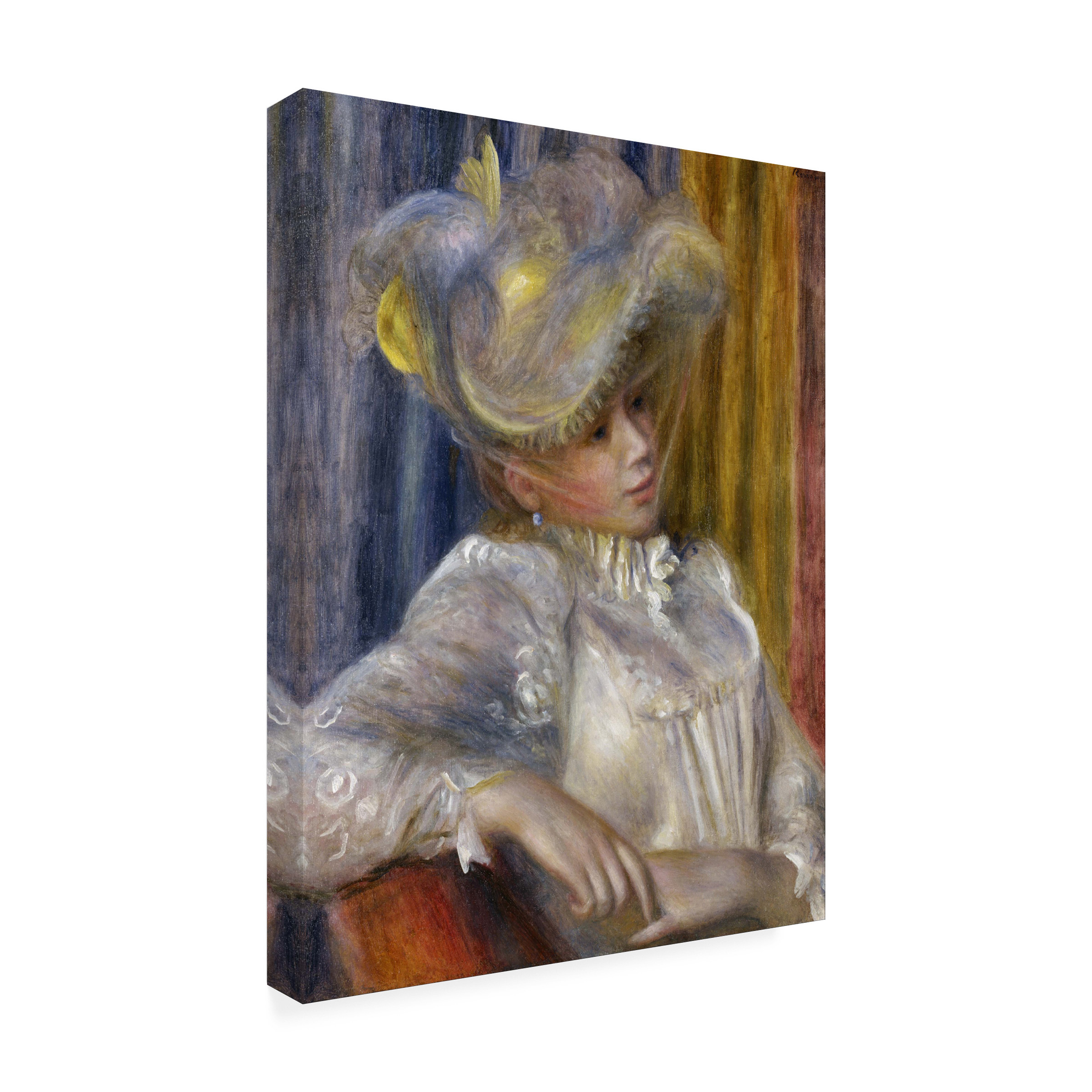 Renoir 'Woman With A Hat' Canvas Art