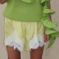 thumbnail image 6 of Women Silk Lace Shorts Low Rise Shorts Lounge Half Slip Pj Bottoms French Knickers, 6 of 9