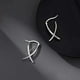 thumbnail image 5 of Pendientes de estilo moderno, pendientes de líneas cruzadas, pendientes de amor, 5 of 9