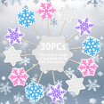 thumbnail image 3 of KeaiBear 28 piezas de adornos para cupcakes de copo de nieve, 3 of 7