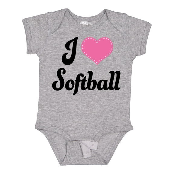 Inktastic I Love Softball Girls Sports Girls Baby Bodysuit