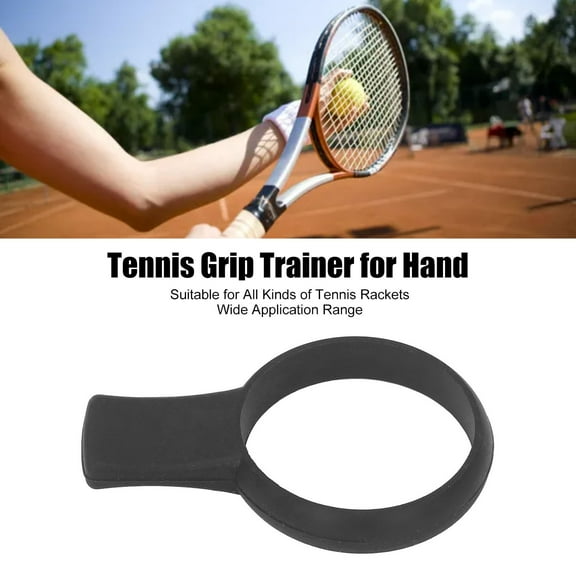 4PCS Tennis Grip Trainer Aid Racket Tool for Outdoor Sports Competitions Black