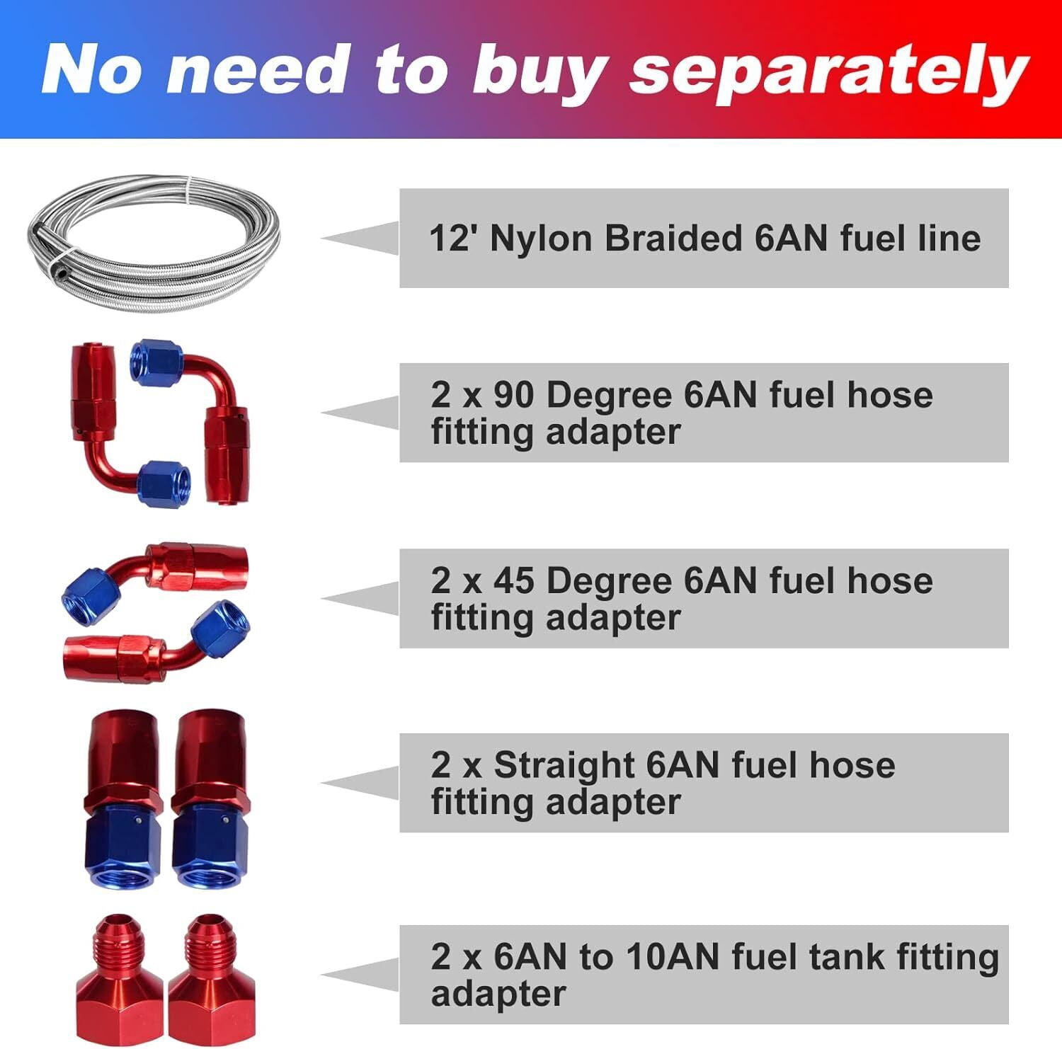 YIUIY NEW 20 Gallon Light Weight Fuel Cell Racing Drift Gas Tank + 12ft Fuel Line Kit