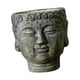 thumbnail image 3 of Maceta de cemento con forma de cabeza de Buda, soporte novedoso para brochas de maquillaje, adorno para plantas Verde, 3 of 9