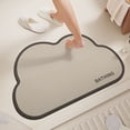 thumbnail image 1 of Alfombra de baño antideslizante absorbente | Alfombra de secado rápido de diatomita para lavabo de entrada | Caqui de estilo moderno | Resistente al agua Fácil de limpiar | 16x23.6 pulgadas | 1, 1 of 6
