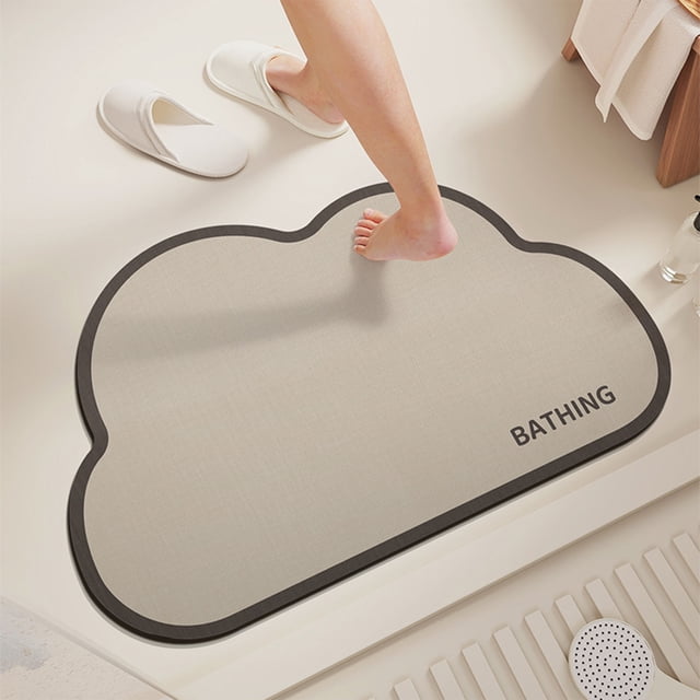 Alfombra de baño antideslizante absorbente | Alfombra de secado rápido de diatomita para lavabo de entrada | Caqui de estilo moderno | Resistente al agua Fácil de limpiar | 16x23.6 pulgadas | 1