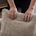 thumbnail image 6 of S-HOME Versatile Backless Accent Bench with 2 Bolster Pillows Rubberwood Legs 77.17 Inch Chenille Chaise Lounge  for Living Room and Bedroom Use , Wheat, 6 of 10