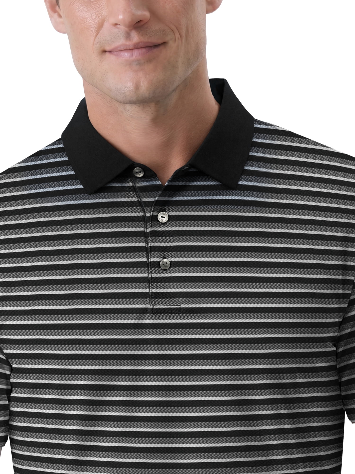 Ben Hogan Performance Men’s & Big Men's Herringbone Stripe Short Sleeve Golf Polo Shirt, Sizes S-4XLT