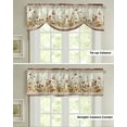thumbnail image 4 of Autumn Plants Flowers Rustic Vintage Kitchen Valance Curtain Window Valance for Living Room Bedroom Tie Up Valance Curtain, 4 of 6