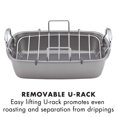thumbnail image 4 of Circulon Nonstick Roasting Pan / Roaster with Rack - 17 Inch x 13 Inch, Gray, 4 of 4