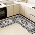 thumbnail image 5 of Kitchen Rugs Sets of 3 Non Slip Washable Kitchen Mats for Floor, Waterproof Kitchen Runner Rug, Floor Mat Carpet for Entryway, Laundry, Sink, Hallway, Bathroom, 5 of 12