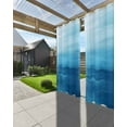 thumbnail image 3 of nqOlkjepod Outdoor Curtains for Patio Waterproof, Blue Ocean Waves Outdoor Privacy Panels Grommet, Stripe Ombre Coastal Blackout Outside Curtains for Porch/Cabana/Pergola/Gazebo 54"x108", 1 Panel, 3 of 8