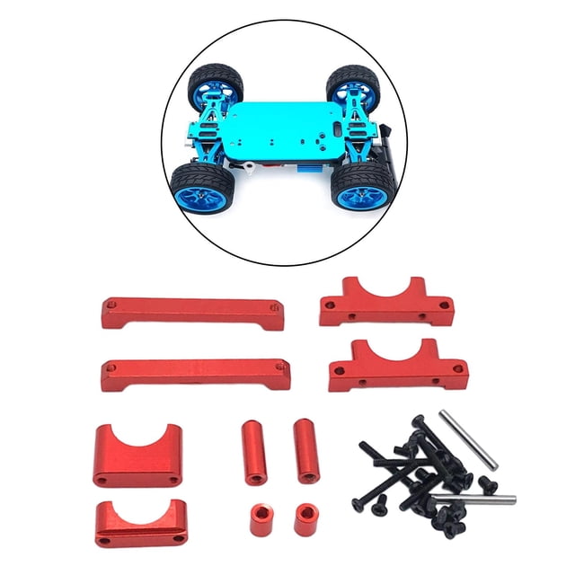 Piezas de chasis de metal RC perfke para Wltoys A949 A959 A969 Reemplazar accesorios rojo