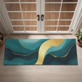 thumbnail image 2 of Blue Marble Gold Line Pattern Door Rugs,Washable Non Slip Door Mats Indoor,Decorative Door Mats,Entry Mat Indoor for Entrance,Bedroom,Kitchen,Bathroom,16"x47", 2 of 6