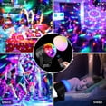thumbnail image 4 of Bola de discoteca con luz giratoria, paquete de 2, 7 colores RGB, bola de discoteca con rotación de 360°, 5 modos de efectos, efectos de luz para fiesta de Navidad, fiesta, bar ER, 4 of 4