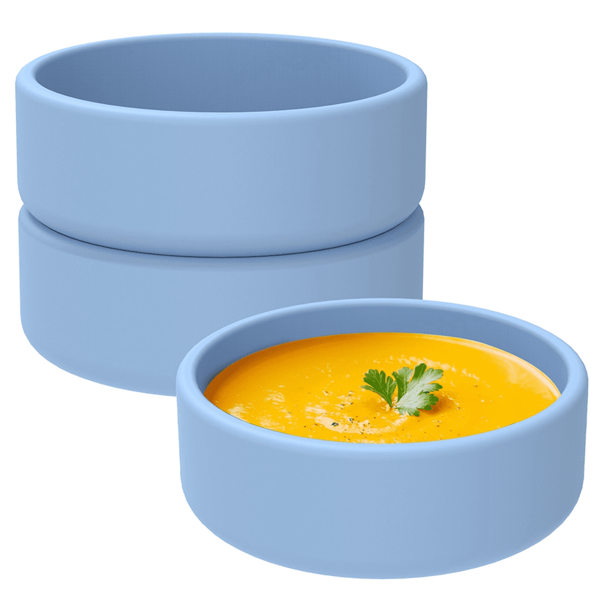 Puyeipt Lot de 2 moules à œufs en silicone pour friteuse à air, 10,2 cm, moules à muffins ronds Jumbo pour sandwichs, bouchées d'œufs, pains à hamburger, tarte, crêpes