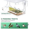 thumbnail image 3 of Comedero para pájaros SUNALLY transparente para exteriores con ganchos adhesivos, 3 of 7