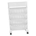 thumbnail image 5 of OUNONA Movable Rolling Bookcase Multi-layer Rack Multi-Purpose Organizer Bookshelf, 5 of 8