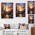 thumbnail image 4 of Designart "Pop Art Atlanta I" Cityscapes Floater Framed Wall Art Print, 4 of 7