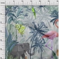thumbnail image 3 of oneOone Velvet Orange Fabric Tropical Animal Sewing Material Print Fabric By The Yard 58 Inch Wide, 3 of 4