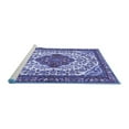 thumbnail image 2 of Ahgly Company Machine Washable Indoor Rectangle Medallion Blue Traditional Area Rugs, 2' x 3', 2 of 4