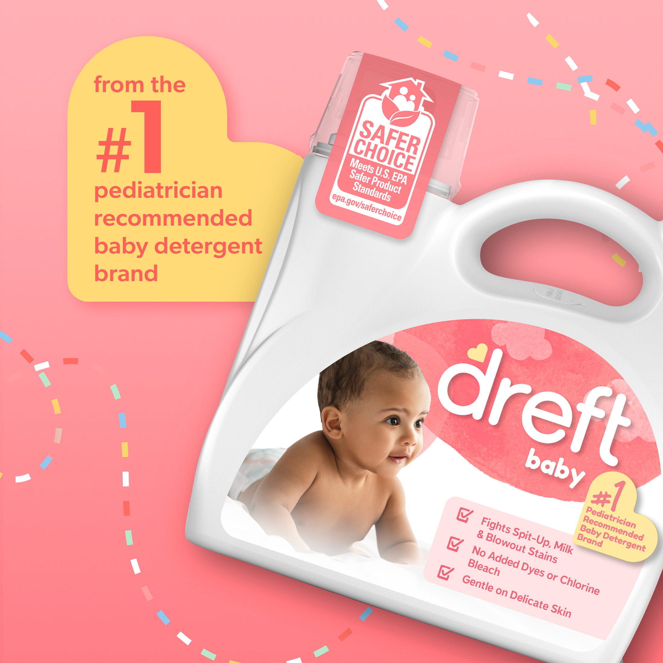 Dreft Liquid Laundry Detergent for Babies, 150 Fl Oz, 114 Loads photo 2