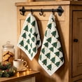 thumbnail image 4 of 2Pc Kitchen Towels 15.7x23.6in, Tyidzon Absorbent Christmas Tree Pattern Hand Dishes Towel, Christmas Kitchen Cloth for Holiday Party Decor, 4 of 6