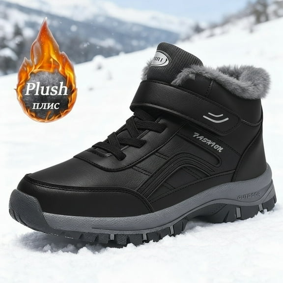Women's snow boots, men's short boots, men's and women's winter outdoor sports snow shoes, waterproof and anti slip snow winter boots