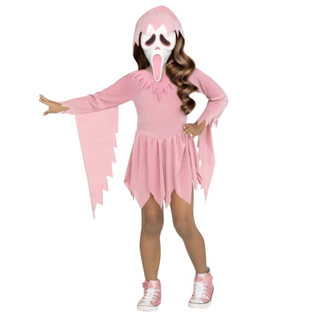 Ghost Face Halloween Costume for Girls, Size 4-5, by Fun World