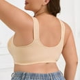 thumbnail image 5 of Hinvhai Plus Size Cozy Wirefree Bras for Women ,Classic Casual Front Closure Bras for Women,Comfortable No Underwire Solid Color Bra for Women Beige 38A, 5 of 9