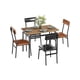 thumbnail image 2 of 5-piece dining mesa set para 4 - kitchen mesa y sillas set con heavy-duty metal frame y cushioned asientos, space-saving dinette muebles para small space apartments, 2 of 8