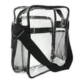 thumbnail image 4 of Bolso de hombro transparente, moderno, ligero, de gran capacidad, de PVC, para viajes, conciertos, eventos deportivos, color negro., 4 of 14